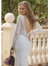 Long Sleeve V Neck Ivory Lace V Back Wedding Dress Long Sleeve V Neck Ivory Lace V Back Wedding Dress